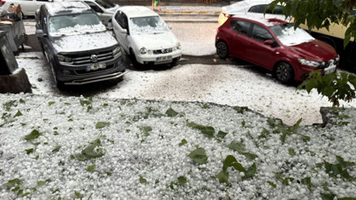 Birden bastırdı, yollar beyaza büründü
