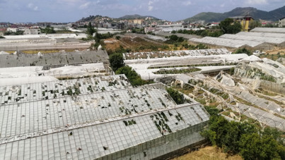 Antalya'da tarım alanlarını dolu ve hortum vurdu