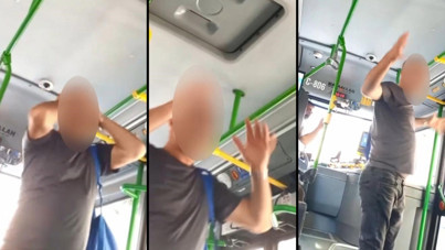 Taciz şüphelisi kendini tokatladı, etrafa saldırdı