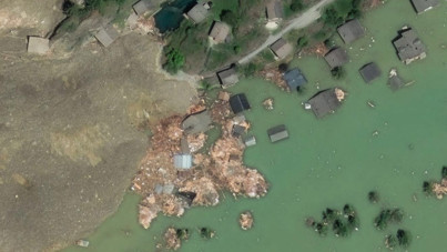 Bir köy böyle yok oldu: Uydu görüntüleri ortaya çıktı