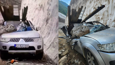 Yamaçtan kopan kaya can aldı
