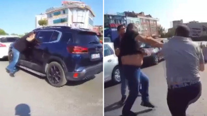 Trafikte 'yol verme' kavgası: Hamile eşinin yanında saldırıya uğradı