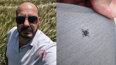 Ölüm saçıyor! Selfie yaparken üzerinde gördü