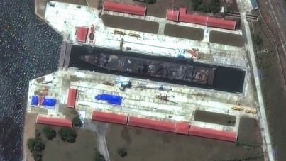 Kim Jong Un'un batık savaş gemisinin yeni yeri uydu görüntülerine yansıdı