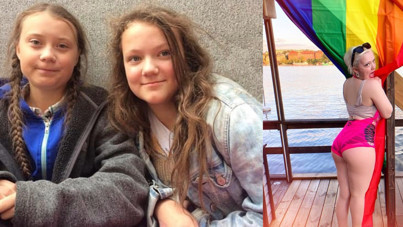 Greta'nın kız kardeşinin pozları olay oldu