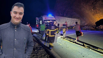 Virajı alamayan motosikletli uçurumdan düştü