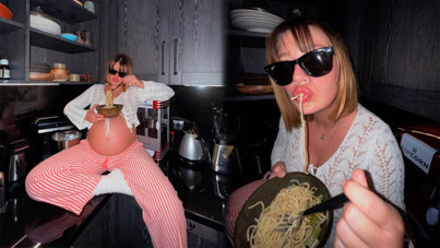 Gizem Karaca'dan karnı burnunda poz: 'Annen sen doğmaya yakın böyle delirdi'