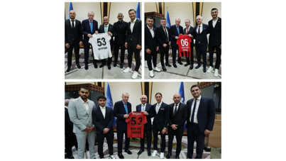 Cumhurbaşkanı Erdoğan, Süper Lig'in yenilerini kabul etti