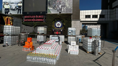 İstanbul'da 19 ton sahte alkol ele geçirildi