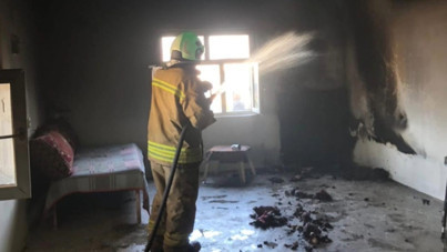 Alevlerin arasında kalan yatalak hasta öldü