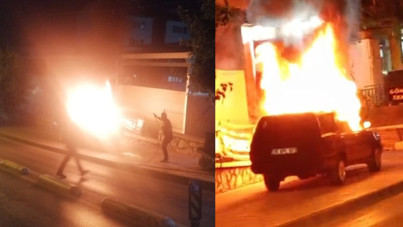 Boşanmak isteyen eşinin aracını kundakladı