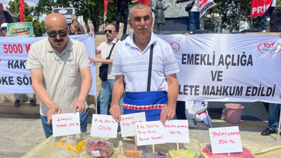 Emekliler eylemde: Aş yerine dert kaynatıyoruz