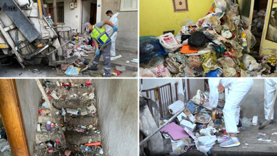 7 yıllık çöp ev sonunda temizlendi, yaşlı çift kurtarıldı