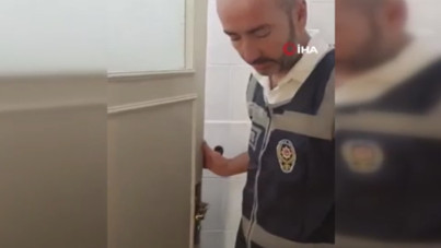 O kadar kaçtı, tuvalette yakalandı