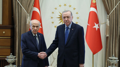 Erdoğan ile Bahçeli Beştepe'de bir araya geldi