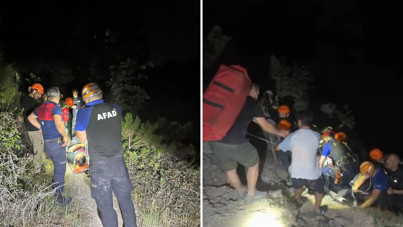 Arkadaşlarıyla yürüyüşe çıkmıştı, 3 metreden düşüp mahsur kaldı