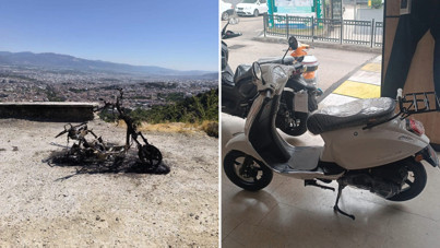 Sıfır aldığı motosikleti çalındı, yanmış halde bulundu