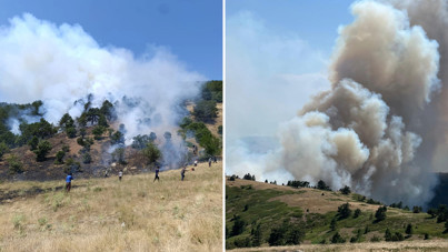 Konya’da orman yangını Isparta sınırına ulaştı