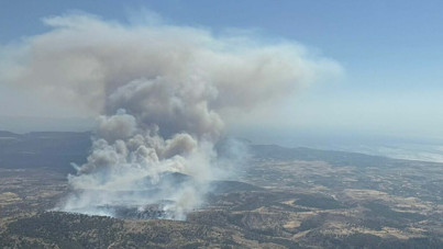 Çanakkale'deki büyük yangından kahreden fotoğraflar