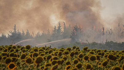 Çanakkale’ye sıçrayan yangın hızla ilerliyor