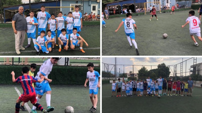 Kur'an kursu öğrencileri halı saha maçı yaptı