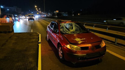 Otoyola girdi, canından oldu