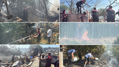 İstanbul'da korkutan yangın! Polis hortumla, vatandaş damacanayla su döktü