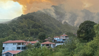 Geyve'de yangın: Yola yaklaştı, mahalle boşaltıldı