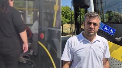Otobüste panik anları: Şoförün hareketi büyük alkış topladı
