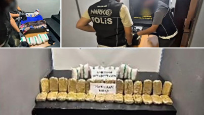 Kargo aracından 17 kilo 780 gram uyuşturucu çıktı
