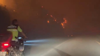 Alev kapanından kaçış! Korku dolu anlar