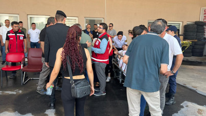 Eşini sedyeden uğurladı