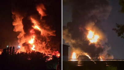 Çekmeköy'de fabrikada korkutan yangın