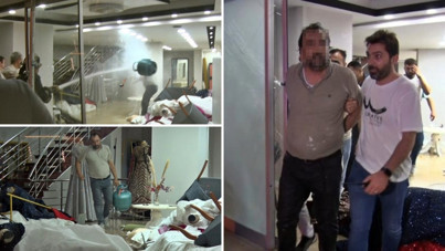 Şimdi de gelinlikçiyi savaş alanına çevirdi