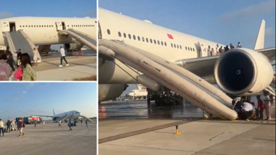 THY uçağında korku dolu anlar! Acil tahliye kapıları açıldı