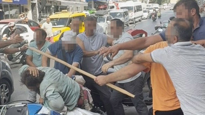 Yol ortasında öldüresiye dayak