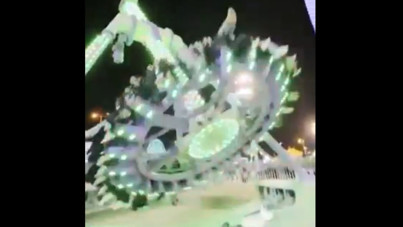 Lunaparkta kâbus: Yere çakıldılar