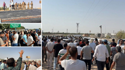 Suyu kesilen çiftçiler yolu kapattı