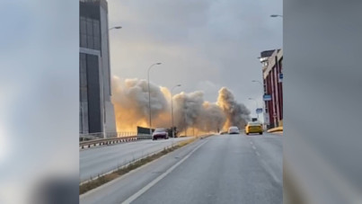 Kartal'da film platosunda yangın