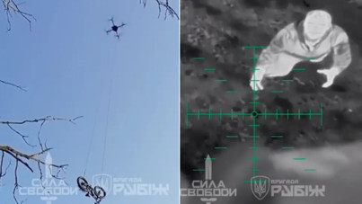 Ukrayna savaş meydanında çığır açtı: Askere drone ile bisiklet servisi