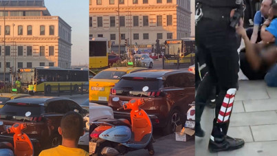 Elinde silah İstanbul'un ortasında adam kovaladı