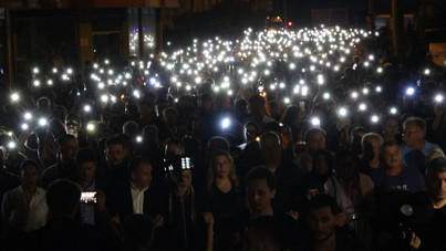 Eşi tarafından katledilen Sinem için ışıklı yürüyüş
