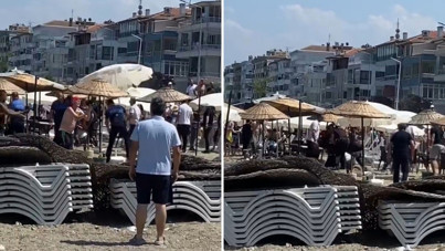 Plaj mafyası, zabıtaya saldırdı