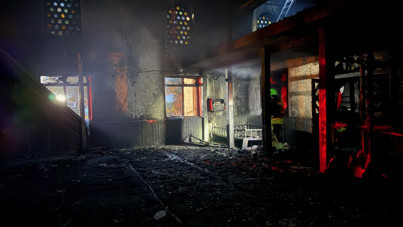 Cami alev alev yandı