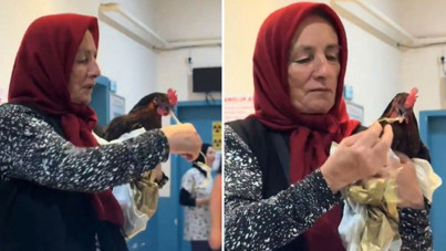 Teyzenin hali sosyal medyayı ayağa kaldırmıştı: O tavuk kurtarıldı