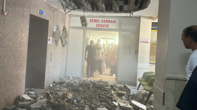Depreme gerek kalmadı: Çürük raporu olan devlet hastanesinin tavanı çöktü