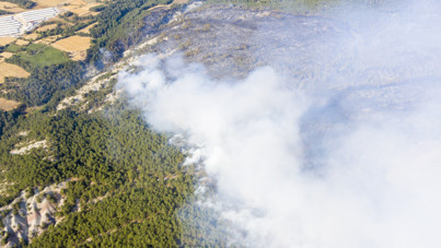 Bolu'da yangın söndü, iki kişi gözaltına alındı