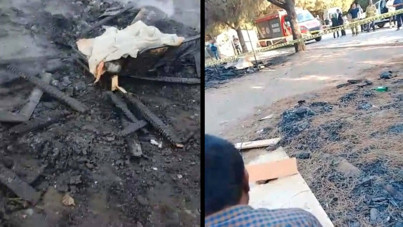 Barakadaki yangında can verdi