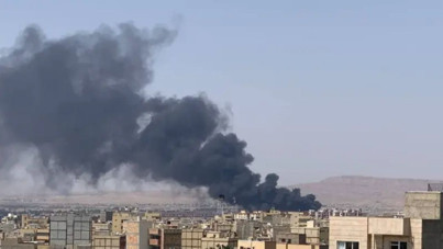 Tebriz Havaalanı yakınlarında yangın