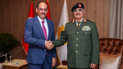 İbrahim Kalın, Halife Hafter ile görüştü